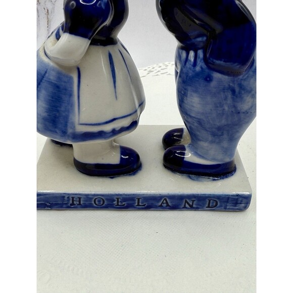 Delft Blue 5" Figurine Boy & Girl Kissing Made In Holland Hand Painted 755 - Picture 9 of 9